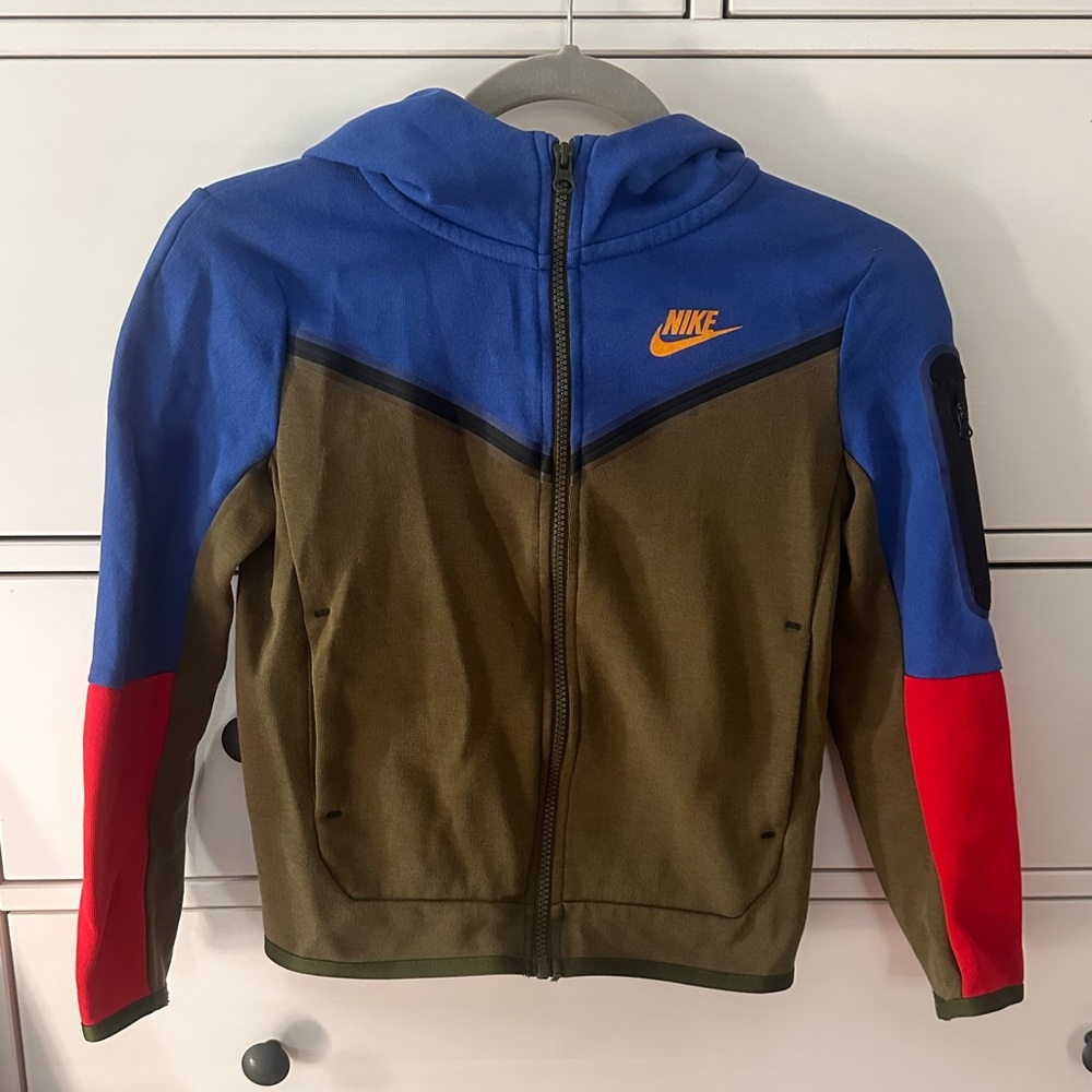 Nike Kids Jacket - Blue, Red, and Olive